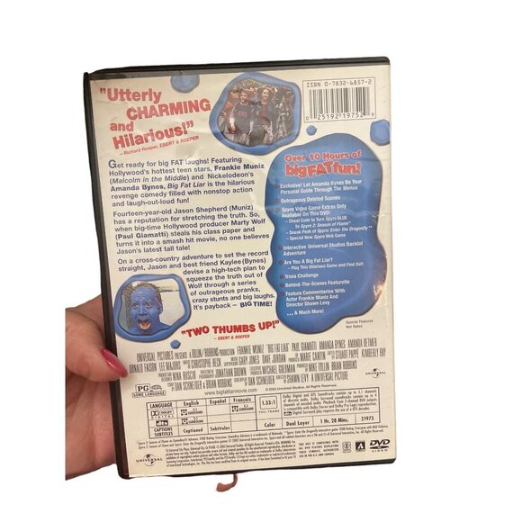 Big Fat Liar DVD Movie Frankie Muniz Paul Giamatti Amanda Bynes - Picture 2 of 2